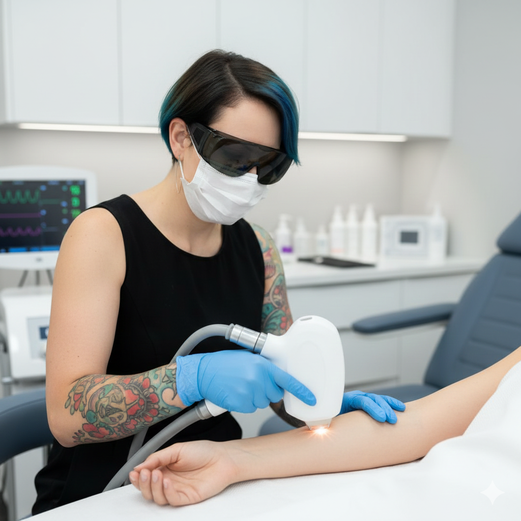 Close-up laser hair removal San Mateo